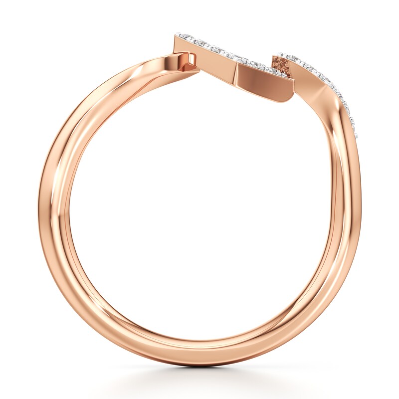 Main Image 2 of J'Lure Lab-Grown Diamond Wedding Band 1/10 ct tw 18K Rose Gold