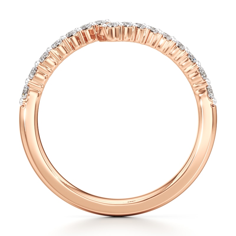Main Image 2 of J'Lure Lab-Grown Diamond Contour Wedding Band 1/3 ct tw 18K Rose Gold