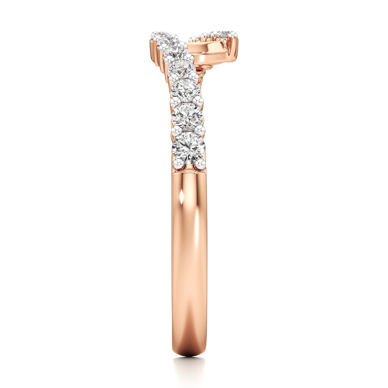 Main Image 3 of J'Lure Lab-Grown Diamond Contour Wedding Band 1/3 ct tw 18K Rose Gold