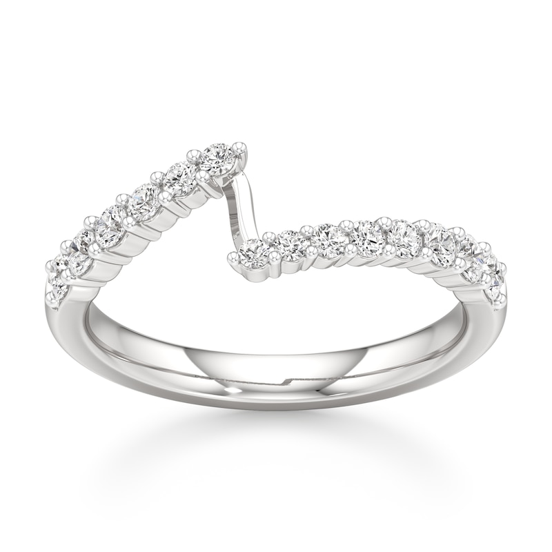 Main Image 1 of J'Lure Lab-Grown Diamond Contour Wedding Band 3/8 ct tw 18K White Gold