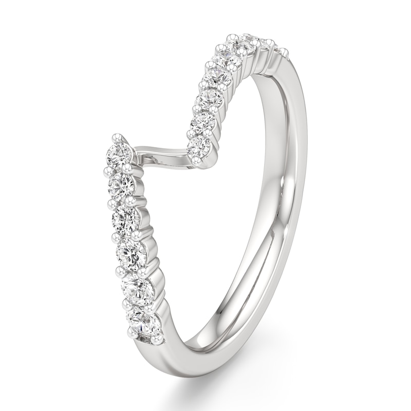 Main Image 4 of J'Lure Lab-Grown Diamond Contour Wedding Band 3/8 ct tw 18K White Gold