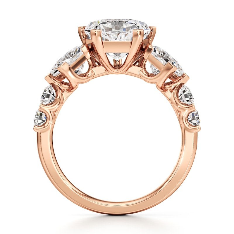 Main Image 2 of J'Lure Pentagon Brilliant-Cut Lab-Grown Diamond Engagement Ring 4-3/4 ct tw 18K Rose Gold