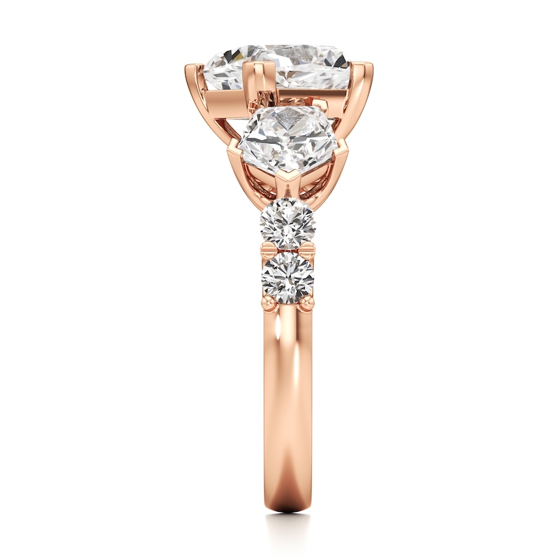 Main Image 3 of J'Lure Pentagon Brilliant-Cut Lab-Grown Diamond Engagement Ring 4-3/4 ct tw 18K Rose Gold