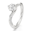 Thumbnail Image 4 of J'Lure Hexagon Brilliant-Cut Lab-Grown Diamond Bypass Engagement Ring 1-1/6 ct tw 18K White Gold