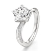 Thumbnail Image 4 of J'Lure Pentagon Brilliant-Cut Lab-Grown Diamond Bypass Engagement Ring 3-1/5 ct tw 18K White Gold