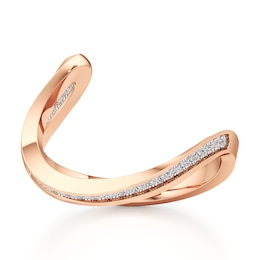 J'Lure Lab-Grown Diamond Contour Wedding Band 1/5 ct tw 18K Rose Gold