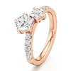 Thumbnail Image 4 of J'Lure Pentagon Brilliant-Cut Two-Stone Lab-Grown Diamond Engagement Ring 1-3/4 ct tw 18K Rose Gold