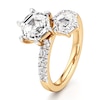 Thumbnail Image 4 of J'Lure Hexagon Step-Cut Two-Stone Lab-Grown Diamond Engagement Ring 3-3/8 ct tw 18K Yellow Gold