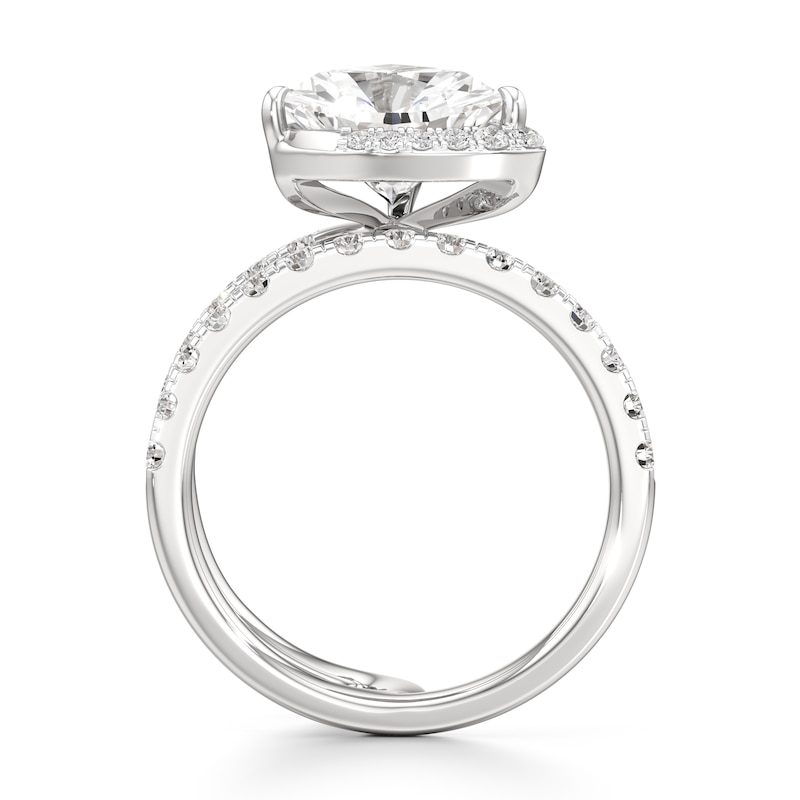 Main Image 2 of J'Lure Trillion Curved Brilliant-Cut Lab-Grown Diamond Spiral Engagement Ring 3-3/4 ct tw 18K White Gold