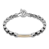 Thumbnail Image 4 of Baraka Men's Link Bracelet with Diamond Accent Stainless Steel, Black Ion Plating & 18K Yellow Gold 7.75"