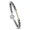 Thumbnail Image 5 of Baraka Men's Link Bracelet with Diamond Accent Stainless Steel, Black Ion Plating & 18K Yellow Gold 7.75"
