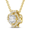 Thumbnail Image 2 of Unspoken Diamond Halo Necklace 1-1/4 ct tw 14K Yellow Gold 18"