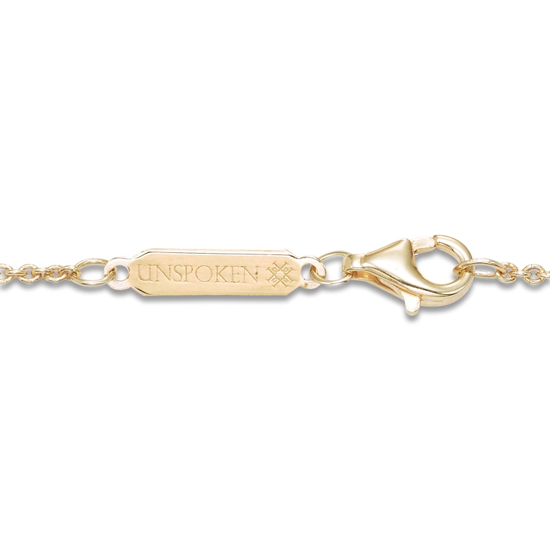 Main Image 4 of Unspoken Diamond Halo Necklace 1-1/4 ct tw 14K Yellow Gold 18"