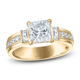 Vera Wang VOW Princess-Cut Lab-Grown Diamond Engagement Ring 2-3/8 ct tw 14K Yellow Gold