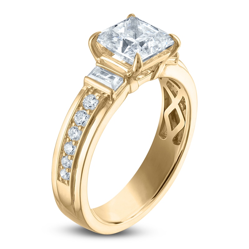 Main Image 2 of Vera Wang VOW Princess-Cut Lab-Grown Diamond Engagement Ring 2-3/8 ct tw 14K Yellow Gold