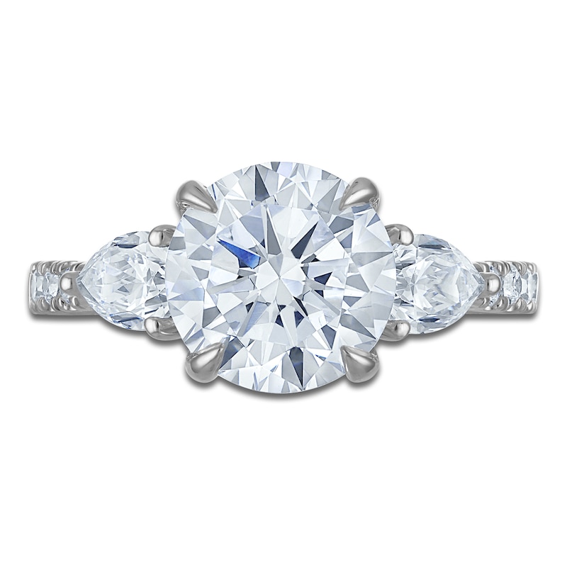 Main Image 3 of Vera Wang VOW Round-Cut Lab-Grown Diamond Engagement Ring 3-1/2 ct tw 14K White Gold