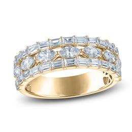 Vera Wang VOW Marquise & Baguette-Cut Lab-Grown Diamond Wedding Band 1-3/4 ct tw 14K Yellow Gold