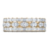 Thumbnail Image 3 of Vera Wang VOW Marquise & Baguette-Cut Lab-Grown Diamond Wedding Band 1-3/4 ct tw 14K Yellow Gold