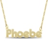 Thumbnail Image 1 of Retro Name Necklace 14K Yellow Gold 18"