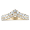 Thumbnail Image 3 of Vera Wang VOW Lab-Grown Diamond Two-Row Chevron Wedding Band 3/4 ct tw 14K Yellow Gold
