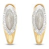 Thumbnail Image 1 of Italia D'Oro Colori Costa White Enamel Earrings 14K Yellow Gold