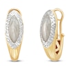 Thumbnail Image 2 of Italia D'Oro Colori Costa White Enamel Earrings 14K Yellow Gold