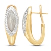 Thumbnail Image 3 of Italia D'Oro Colori Costa White Enamel Earrings 14K Yellow Gold
