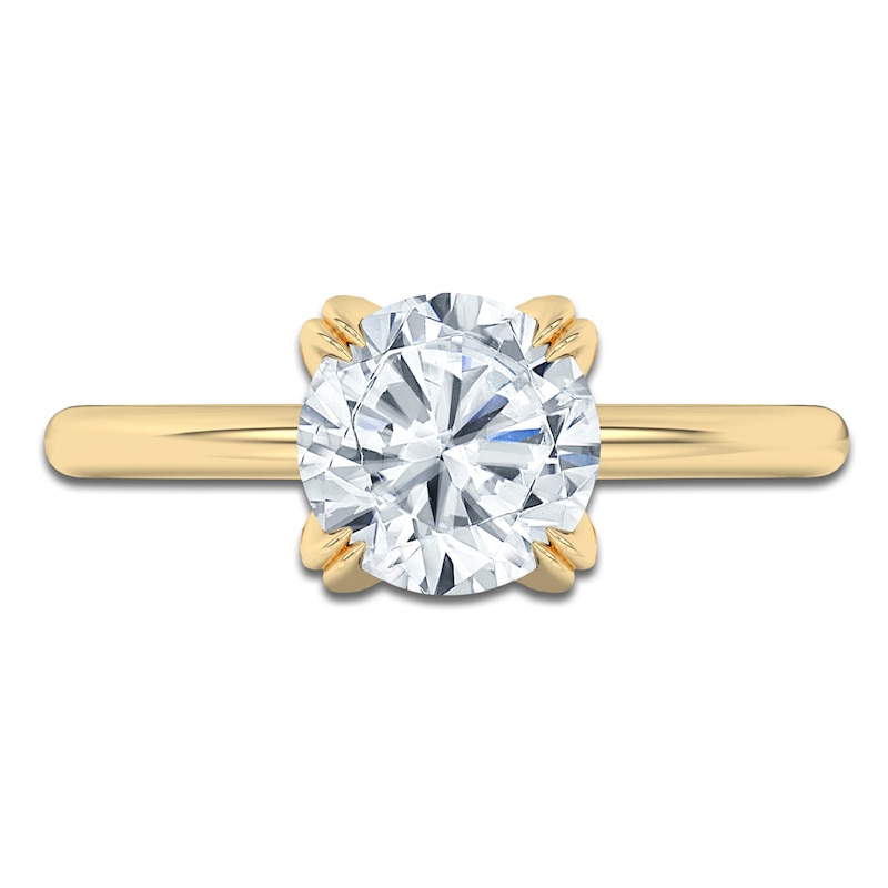 Main Image 3 of Certified Round-Cut Diamond Solitaire Engagement Ring 2 ct tw 14K Yellow Gold (I1/I)