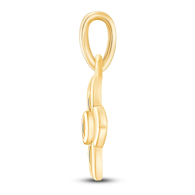 Main Image 2 of Children's Flower Charm 14K Yellow Gold