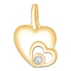 Thumbnail Image 1 of Children's Diamond Accent Double Heart Charm 14K Yellow Gold
