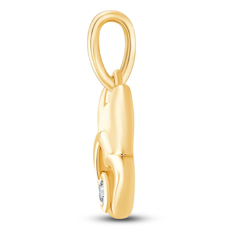 Main Image 2 of Children's Diamond Accent Double Heart Charm 14K Yellow Gold