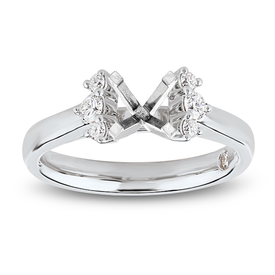 Storied Diamond Desert Sands of Eternity Engagement Ring Setting 1/4 ct tw Platinum