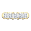 Thumbnail Image 3 of Princess-Cut Lab-Grown Diamond Five-Stone Anniversary Ring 1-1/2 ct tw 14K Yellow Gold