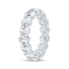 Thumbnail Image 2 of Oval-Cut Lab-Grown Diamond Eternity Band 4-1/2 to 5-3/8 ct tw 14K White Gold