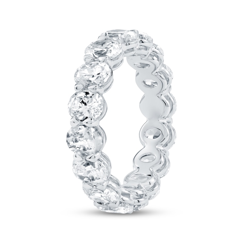 Main Image 2 of Oval-Cut Lab-Grown Diamond Eternity Band 4-1/2 to 5-3/8 ct tw 14K White Gold