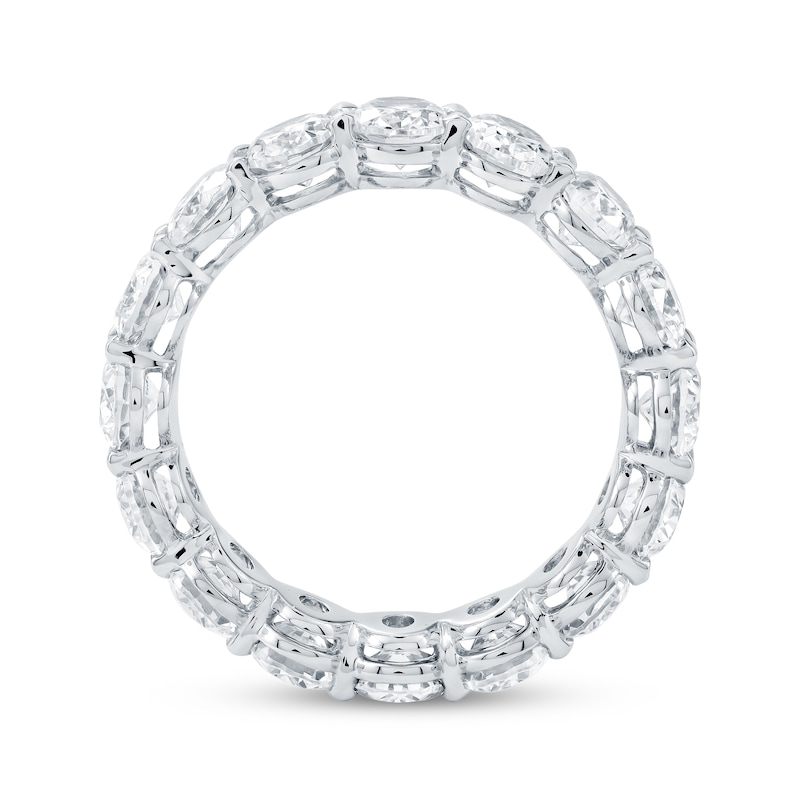 Main Image 3 of Oval-Cut Lab-Grown Diamond Eternity Band 4-1/2 to 5-3/8 ct tw 14K White Gold