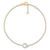 Thumbnail Image 1 of Diamond Initial Q Bracelet 1/15 ct tw 10K Yellow Gold 7.5"