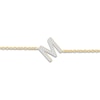 Thumbnail Image 2 of Diamond Initial M Bracelet 1/15 ct tw 10K Yellow Gold 7.5"