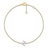 Thumbnail Image 1 of Diamond Initial N Bracelet 1/15 ct tw 10K Yellow Gold 7.5"
