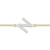 Thumbnail Image 2 of Diamond Initial N Bracelet 1/15 ct tw 10K Yellow Gold 7.5"
