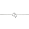 Thumbnail Image 2 of Diamond Initial B Bracelet 1/15 ct tw 10K White Gold 7.5"