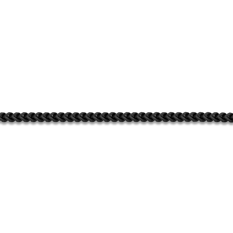 Main Image 2 of Foxtail Chain Necklace 2.5mm Black Ion-Plated Stainless Steel 24"