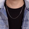 Thumbnail Image 4 of Foxtail Chain Necklace 2.5mm Stainless Steel 20"