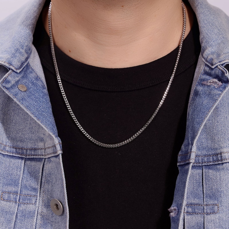 Main Image 4 of Foxtail Chain Necklace 2.5mm Stainless Steel 20"