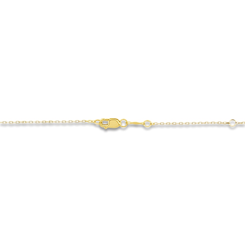 Main Image 3 of Montana Blue Pear-Shaped Natural Sapphire & Diamond Necklace 1/20 ct tw 14K Yellow Gold 18"