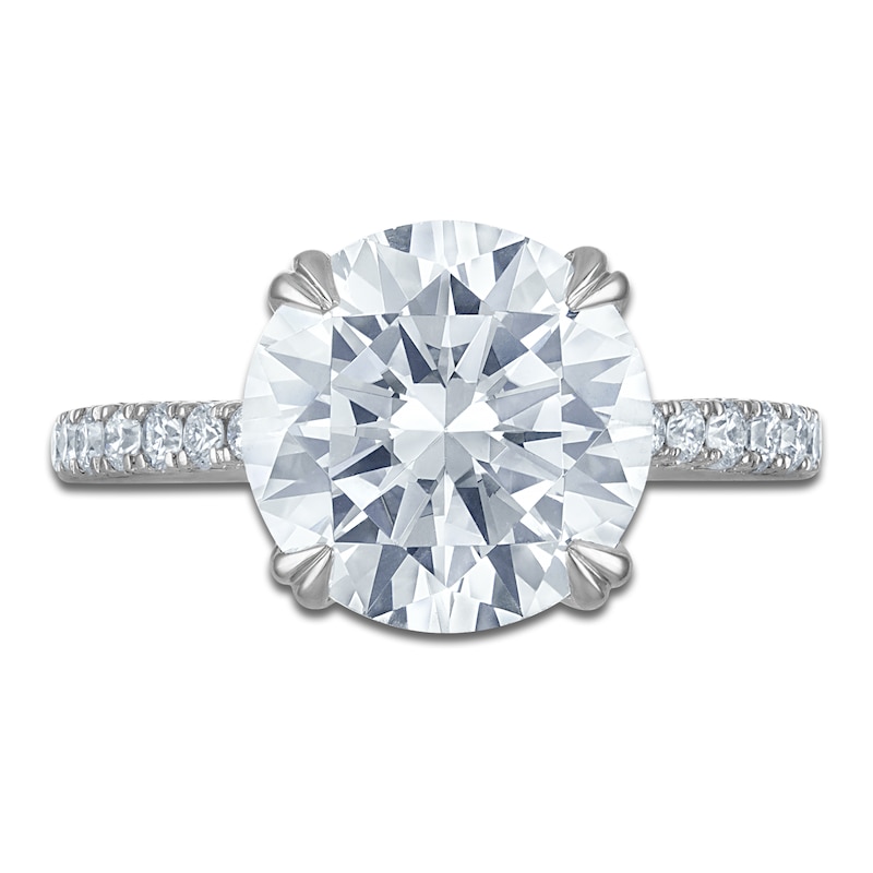 Main Image 3 of Vera Wang VOW Round-Cut Lab-Grown Diamond Engagement Ring 5-5/8 ct tw Platinum