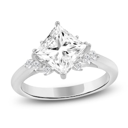 Princess-Cut Lab-Grown Diamond Engagement Ring 2-1/6 ct tw 14K White Gold