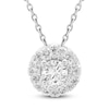 Thumbnail Image 1 of Jared Signature Diamond Halo Necklace 1/4 ct tw 10K White Gold 18"