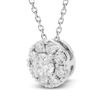 Thumbnail Image 2 of Jared Signature Diamond Halo Necklace 1/4 ct tw 10K White Gold 18"