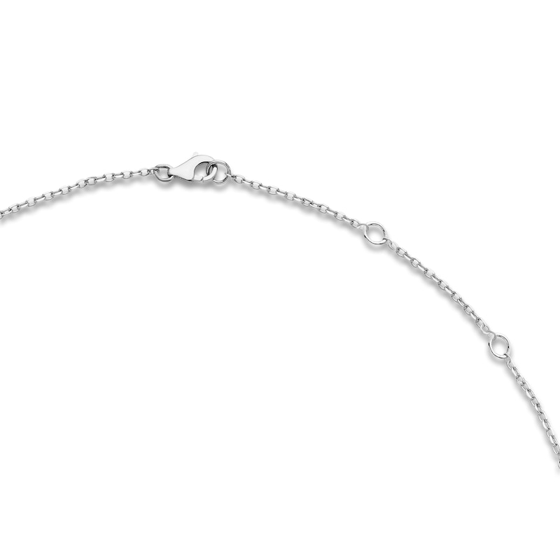 Main Image 3 of Jared Signature Diamond Halo Necklace 1/4 ct tw 10K White Gold 18"